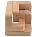 SODIAL 3D Wooden Interlocked Surround Lock Logic Puzzle Burr Puzzles Brain Teaser Intellectual Toy Magic Cube