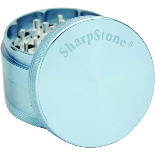 SHARPSTONE HARD TOP GRINDER 4 PIECE 2.5" CHROME BLUE PACK OF 1