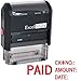 ExcelMark Paid with Check No., Amount, Date - ExcelMark Self Inking Rubber Stamp - A1848