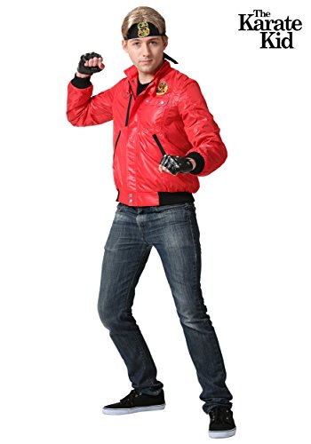 Fun Costumes mens Karate Kid Adult Red Cobra Kai Jacket