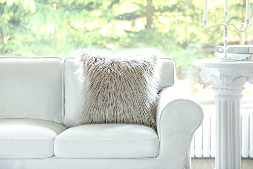 image for PHANTOSCOPE Decorative New Luxury Series Merino Style Beige Fur Throw 