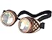 Lelinta Steampunk Rave Glasses Goggles with Rainbow Crystal Glass Lens,Red Copper,Adjustable