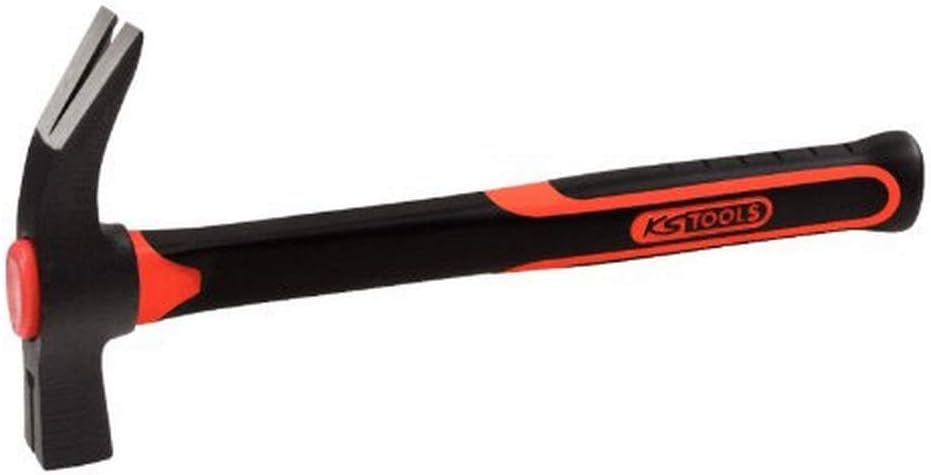 KS Tools 700g Fiberglas Handle Claw Hammer, Black
