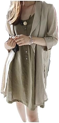 Amazon 春夏 カーディガン ロングカーディガン リネン調 ロング丈 ドレープカーディガン サイドスリット 七分袖 羽織り 薄手 M L Uv対策 紫外線カット 冷房対策 レディース ブラウン 予約 L カーディガン ボレロ 通販