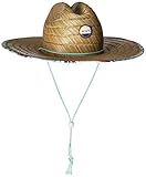 Roxy Women's Tomboy Printed Straw Sun Protection Hat, Marshmallow Cariban Flowers, M/L
