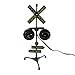 Treasure Gurus Railroad Crossing Signal Flashing Red Lights Desk Lamp RR Xing Train Sign Light