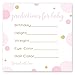 Pink and Gold Predictions for Girls Baby Shower Games (15 Pack)