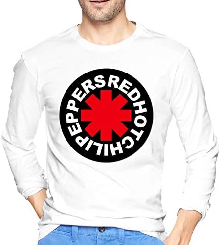 YoosupperN Men's Red Hot Chili Peppers Classic T-Shirt Long Sleeve