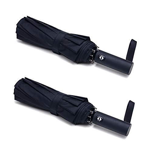 PFFY Travel Compact Umbrella Automatic Lightweight Umbrella Portable Small Folding Collapsible Windproof Umbrellas for Rain Men and Women