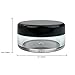 Beauticom 5G/5ML Round Clear Jars with Black Lids for Makeup, Lotion, Creams, Eyeshadow, Cosmetic Product Samples (Quantity: 100pcs)