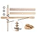 Housolution Fire Bow Drill Kit, Primitive Fire Making Tool Wood Fire Starter by Friction for Outdoor Survival Practice, Kids Educational Learning and Bushcraft Training – Burlywoodthumb 4