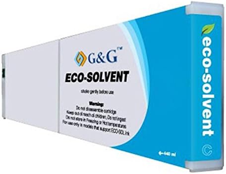 G&amp;G Cyan Ink Cartridge Compatible For Roland ESL3-4, Cyan 440ml, Eco-Sol Max ink