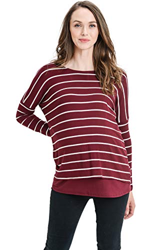 HELLO MIZ Women's Maternity Nursing Tunic Top