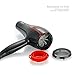 Hair Dryer Ptatoms Professional Ionic Blow Dryer AC 2100W with Blue Light 2 Speeds - 3 Heat Settings For Home Barbershop (Black)