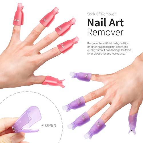 image for Teenitor Nail Polish Gel Remover Tools with Pack of 20 Acrylic Nail Ar