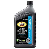 Pennzoil 550040863 Ultra Platinum 5W-20 Full Synthetic Motor Oil - 1 Quart