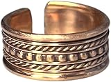 VIE Boho Chic Adjustable Pure Copper Ring for Men & Women - Unique Jewelry view 1