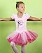 BAOHULU Girls Leotards Ballet Dance Skirted Tutu Dress Short Sleeve Jewels Dancewear