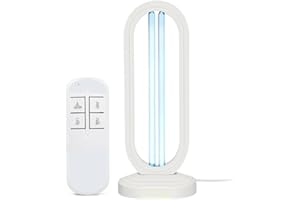 BOOMY LINS Lumivyx HaloClean UV Official, Home Disinfection Device, Multi-function Haloclean with 3- Speed Timing and Remote Control, Cleans The Bedroom and Provides Lighting, Spaces Up to 430 Square (White)