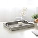 MyGift Torched Wood Large Serving Tray with Handles, 20 x 14 Ottoman Tray, Breakfast, Coffee Server Tray