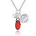 Simulated Birthstone Necklace Swarovski Elements Crystal Teardrop Pendant Jewelry for Women