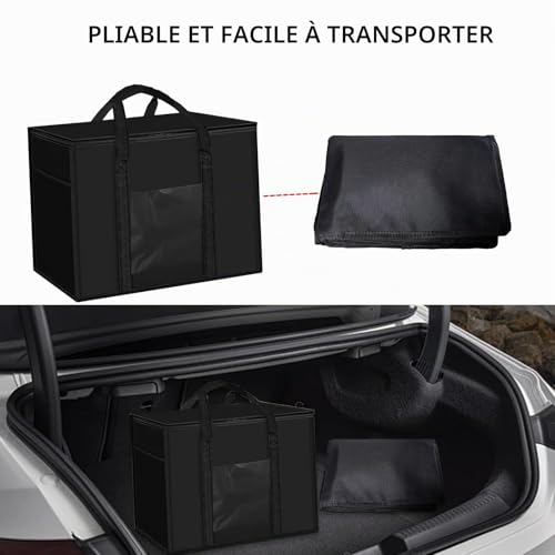 JINGTOPS Insulated Bag 50 Litres Large Foldable Car Cooler Bag for Barbecue, Camping, Picnic, Shopping, 45 x 31 x 36 cm