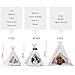 little dove Pet Teepee Dog(Puppy) & Cat Bed - Portable Pet Tents & Houses for Dog(Puppy) & Cat Beige Color 24 Inch with Thick Cushion