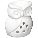 Home Locomotion White Ceramic Owl Oil Warmer