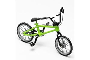Tiosen 1/18 Scale Mini Diecast Mountain Bike, Finger Bicycle Model, Desktop Decor Art Craft (Green)