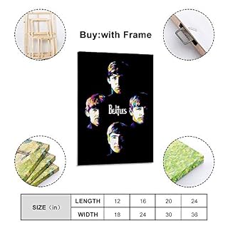 XYDQ Poster décoratif sur toile The Beatles pour salon, chambre à coucher 40 x 60 cm – Image 2