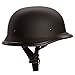 Low Profile Novelty German Half Chopper Helmet Skull Cap Matte Black (L)