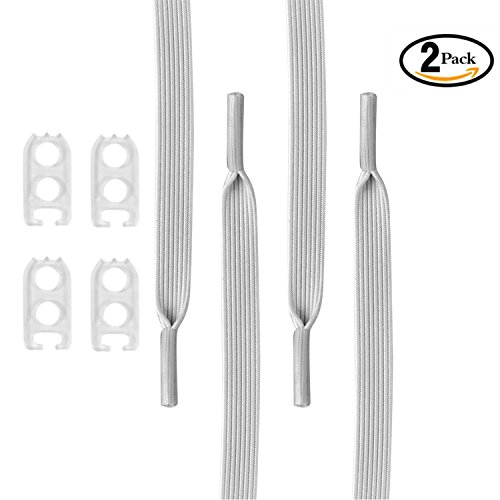 Komking Elastic No Tie Shoelace, Tieless Shoelace for Kids and Adults, Flat Tieless Running Shoe Laces for Sneaker Boots Board Shoes and Casual Shoes.