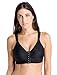 YIANNA Womens Post-Surgery Front Closure Brassiere Sports Bra, YA83288-Black-S