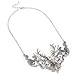 Vintage Jerollin Silver Tone Girl Lady Deer Head Pendant Necklace Birthday Jewelry Gift