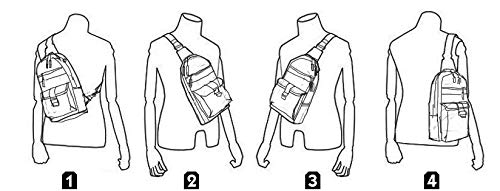 Urmiss Cool Skull Sling Bag Chest Shoulder Backpack Fanny Pack Crossbody Bags for Men Women - Thumbnail 3
