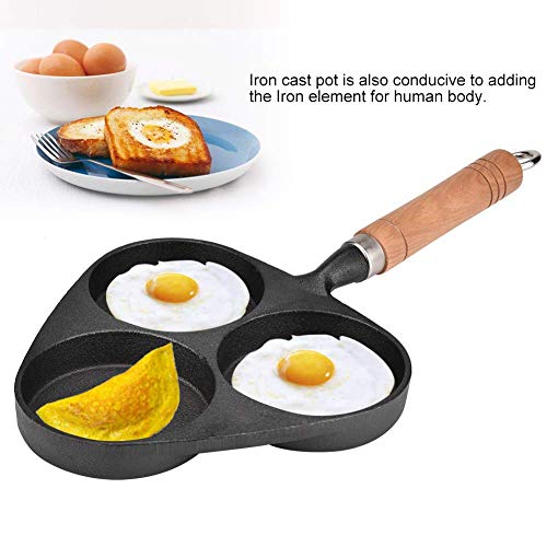 Egg Frying Pan 3 Mold Cast Iron Omelette Egg Burger Fried Egg Pot Pancake Pan Frying Pan Kitchen Cooking Tool