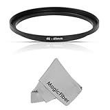 Goja 46-49MM Step-Up Adapter Ring (46MM Lens to 49MM Accessory) + Premium MagicFiber Microfiber Cleaning Cloth
