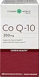 Vitamin World Co Q-10 200 mg. 120 Softgels, Heart Health, Cardio Support, Rapid-Release, Gluten-Free