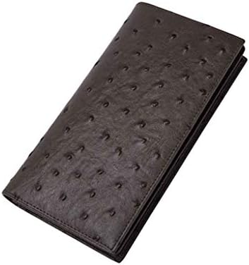 SZR Men Leather head layer Wallet Cowhide Wallet Business Ostrich pattern Leisure High capacity wallet (9 * 2 * 18cm)