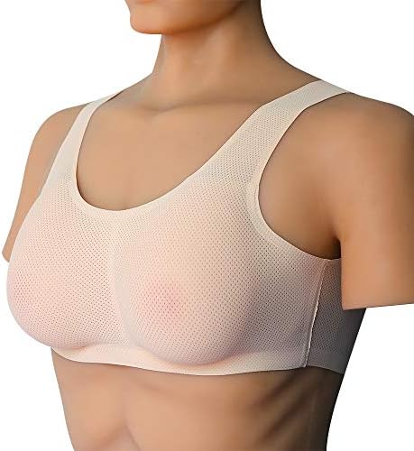 JUNwd Drop-Shaped Fake Breast Underwear Set A-F Cup Fake Breasts Male Change Female Fake Breast Fake Chest CD Changeable Breast Bra Transvestites Silicone Breast,DD