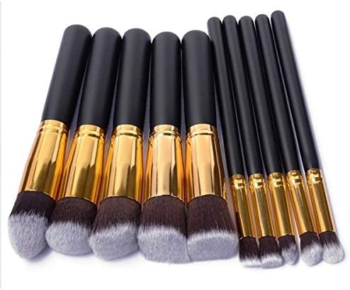 Makeup Brushes Chillying Makeup Brush Set Professional 10-Piece Make Up Brushes Premium Synthetic Foundation Brush Blending Face Powder Blush Concealers Eye Cosmetics Make Up Brush Kits
