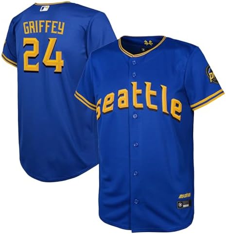 Amazon.com: Ken Griffey Jr Seattle Mariners #24 MLB Kids Youth 4