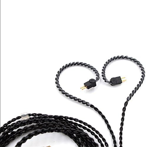 MEILI DIY Earphone Semi-Finished Wire Low-Impedance Single Crystal Copper Silver-Plated Braided Upgrade Line Cable With Mic 3.5Mm Stereo Headset Extension Cable Cord