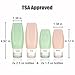HOMIEHOME Silicone Travel Bottles Set (4 Pack) TSA Approved Portable Leak-Proof Travel Accessories
