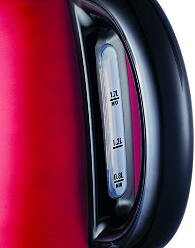 MOULINEX Bouilloire SUBITO rouge 1,7L Inox Bouilloire sans fil Résistance cachée Niveau d'eau visible BY540510