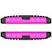 PASONOMI Lumia 435 Case, Heavy Duty Hybrid Armor Case Cover with Soft Inner Skin and Kickstand for Microsoft Nokia Lumia 435 (Armor Series Hot Pink)