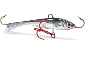 CLAM Tikka Mino – Ice Fishing Lure with Balanced Swimming Action, Realistic Baitfish Profile for Crappie, Perch, Bluegill