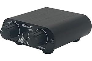 3.5mm Audio Switch with line Volume Controller, 3 in 1 Out 1/8" aux switcher Splitter selector Box, Mini Inline Headphone att