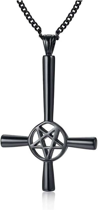 Mealguet Stainless Steel Gothic Pentacle Pentagram Satanic Satan