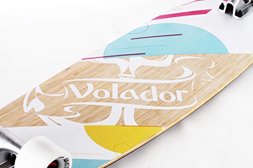 VOLADOR 42inch Freeride Longboard Complete Cruiser (Drop Through Deck - Camber concave) (Icecream) - Thumbnail 3